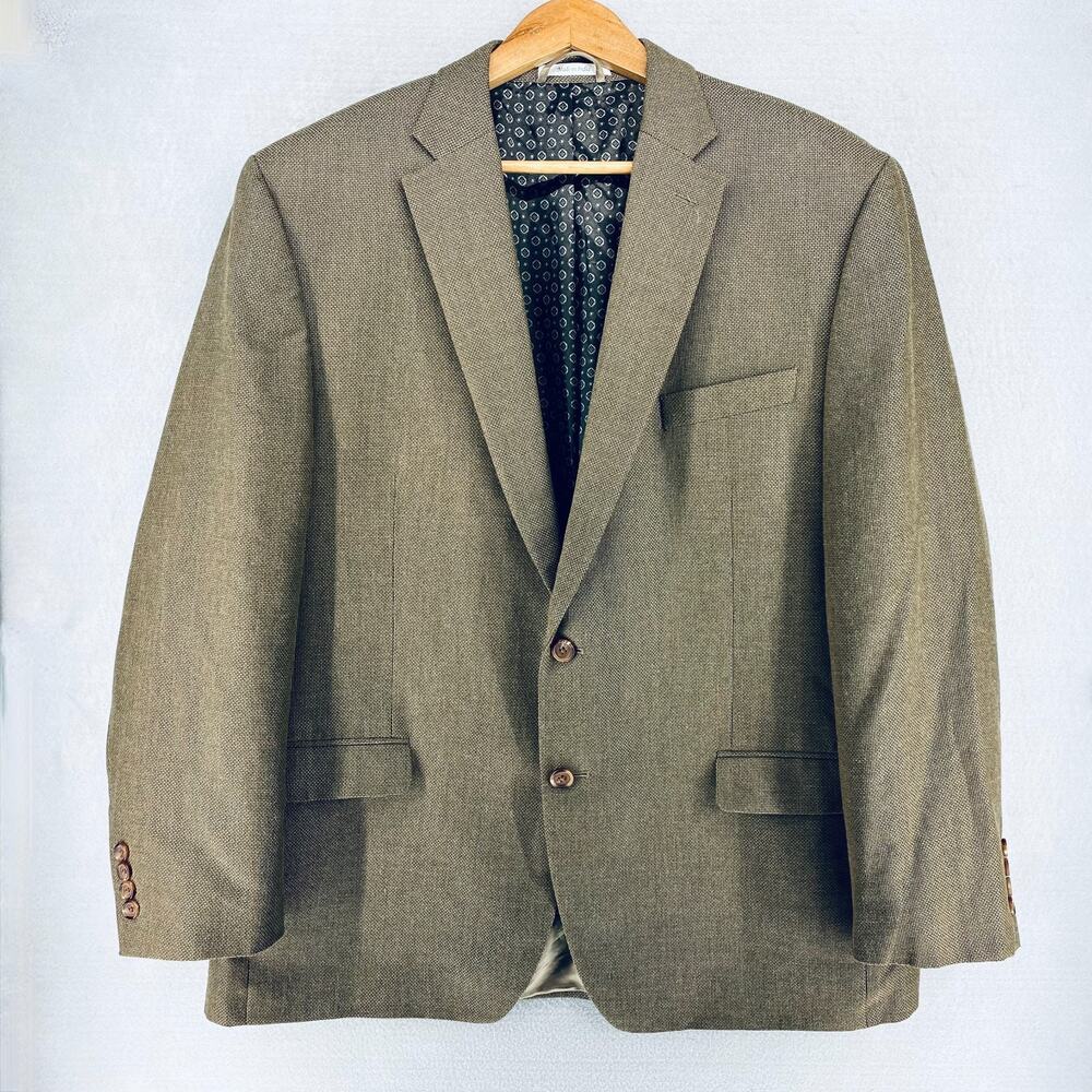 Lauren Ralph Lauren Blazer Mens 46R Brown Tweed Sport Coat Jacket Wedding
